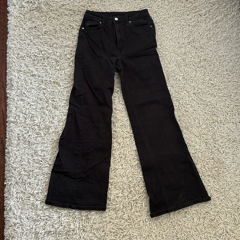 Black H&M Ultrawide Jeans
